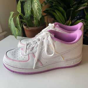 Nike Air Force 1s w Pink Detailing